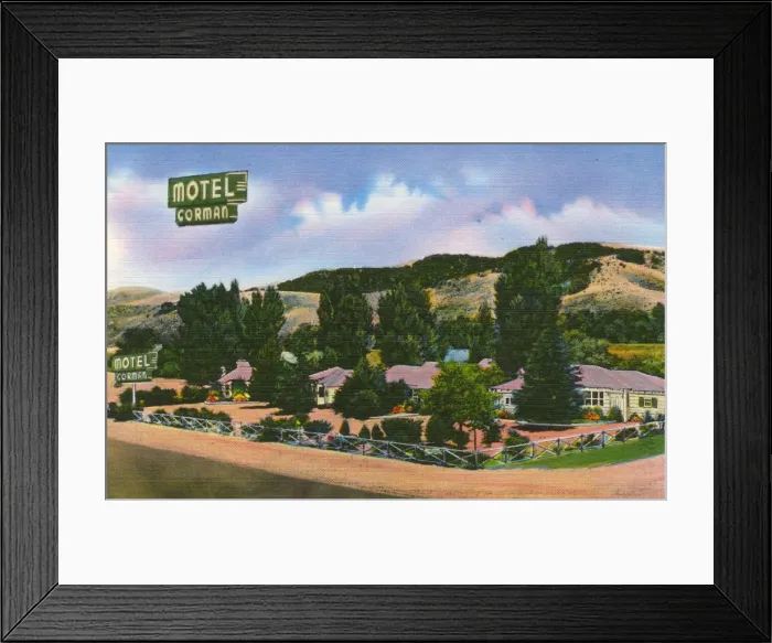 Framed Print : Gorman Cafe and Motel, Route US 99, California, USA Framed Print : Gorman Cafe and Motel, Route US 99, California, USA