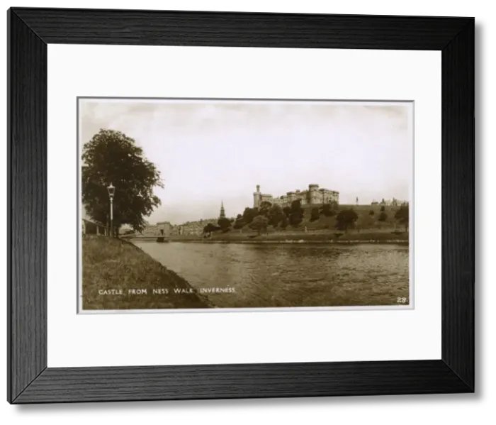 Framed Print : The Castle from Ness Walk, Inverness, Scotland Framed Print : The Castle from Ness Walk, Inverness, Scotland