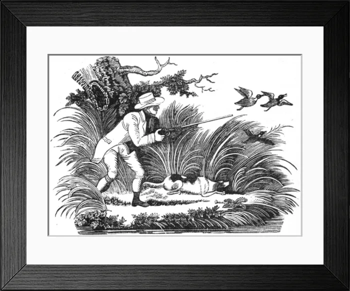 Framed Print : Shooting ducks, c. 1810 Framed Print : Shooting ducks, c. 1810