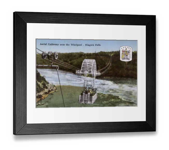 Framed Print : Aerial Cableway over the whirlpool - Niagara Falls Framed Print : Aerial Cableway over the whirlpool - Niagara Falls