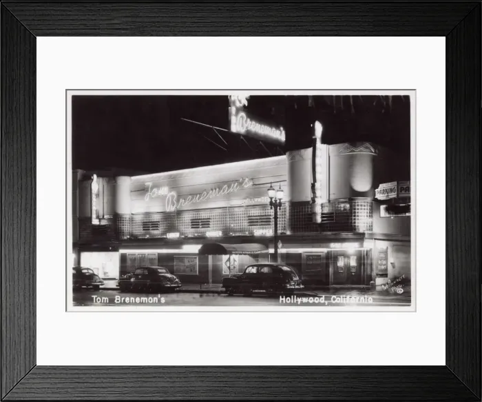 Framed Print : Tom Brenemans Restaurant, Hollywood, California, USA Framed Print : Tom Brenemans Restaurant, Hollywood, California, USA
