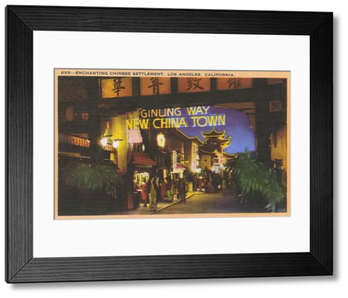 Framed Print : Chinese settlement, Los Angeles, California, USA Framed Print : Chinese settlement, Los Angeles, California, USA