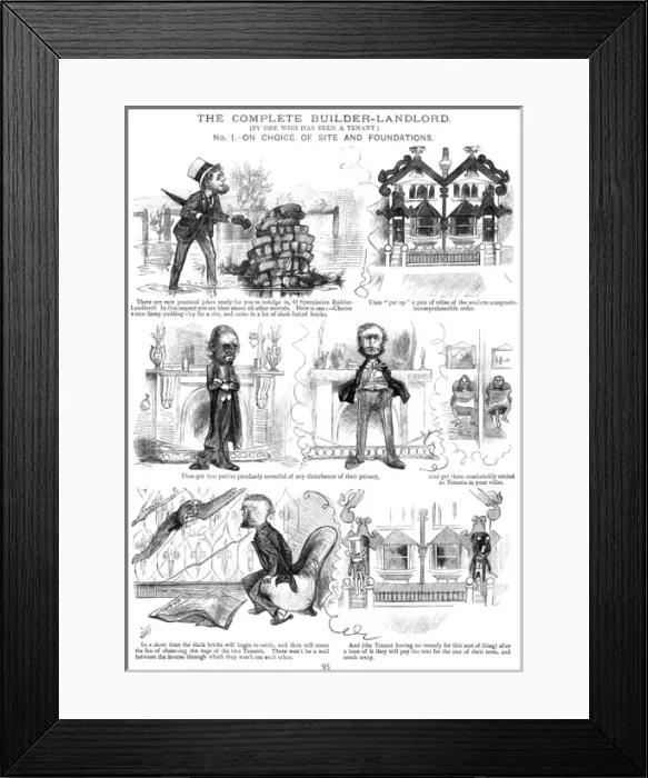 Framed Print : Poor Construction, Satire Framed Print : Poor Construction, Satire