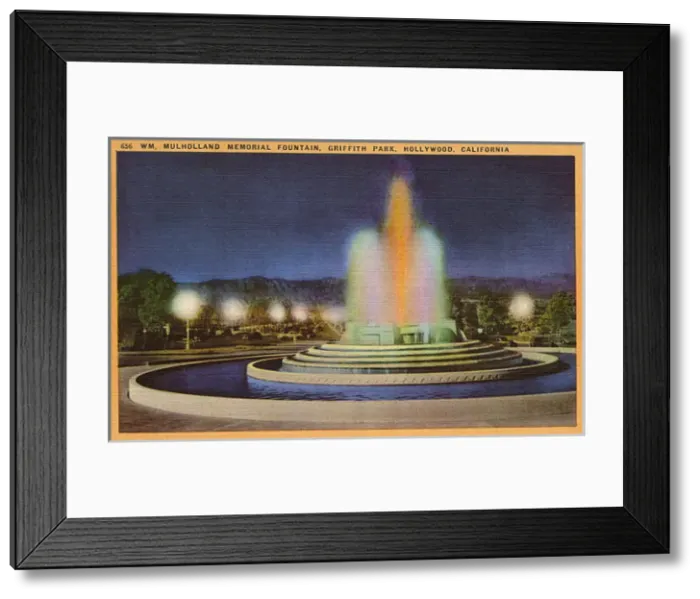 Framed Print : Fountain in Griffith Park, Hollywood, California, USA Framed Print : Fountain in Griffith Park, Hollywood, California, USA