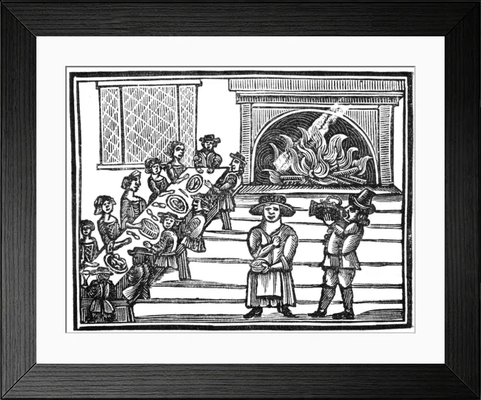 Framed Print : Feasting, c. 1600 Framed Print : Feasting, c. 1600