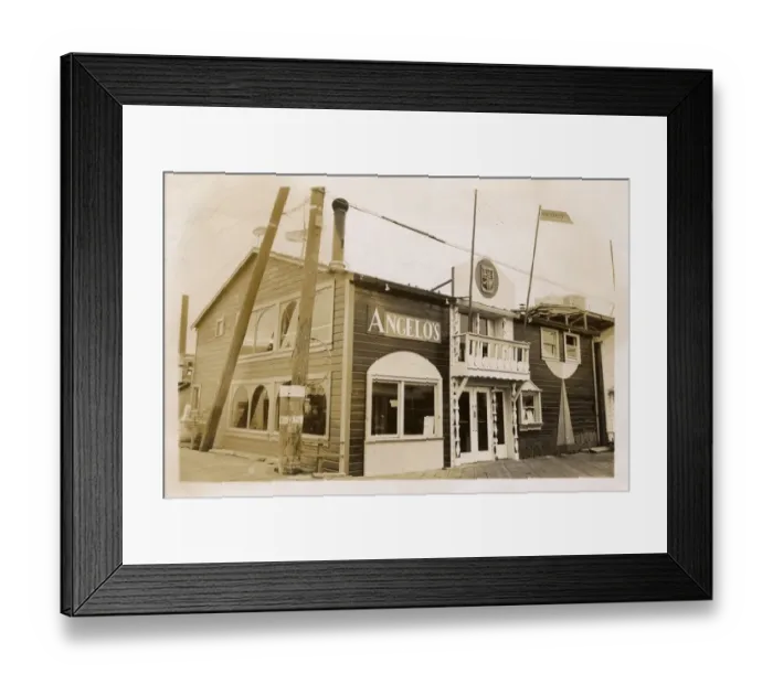Framed Print : Angelos seafood restaurant, Monterey, California, USA Framed Print : Angelos seafood restaurant, Monterey, California, USA