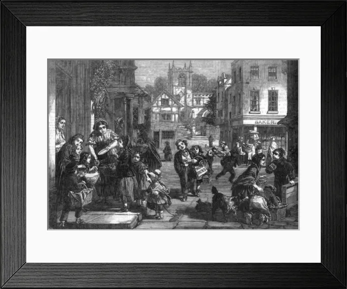 Framed Print : Selling Hot Cross Buns Framed Print : Selling Hot Cross Buns