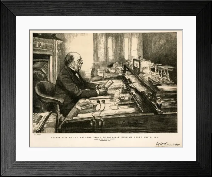 Framed Print : William Henry Smith at his desk Framed Print : William Henry Smith at his desk