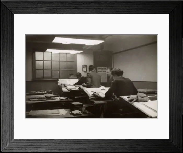Framed Print : The Victaulic drawing office, Dean Stanley Street, London SW Framed Print : The Victaulic drawing office, Dean Stanley Street, London SW