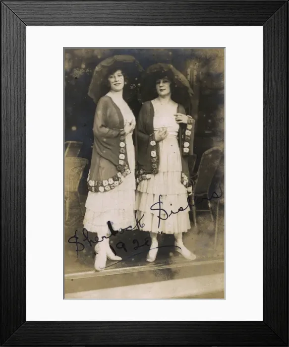 Framed Print : Double portrait, the Sherlock Sisters Framed Print : Double portrait, the Sherlock Sisters