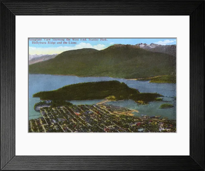 Framed Print : Vancouver, British Columbia, Canada - Aerial View Framed Print : Vancouver, British Columbia, Canada - Aerial View