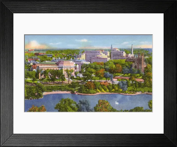 Framed Print : Cleveland, Ohio, USA - The Lake at Wade Park Framed Print : Cleveland, Ohio, USA - The Lake at Wade Park
