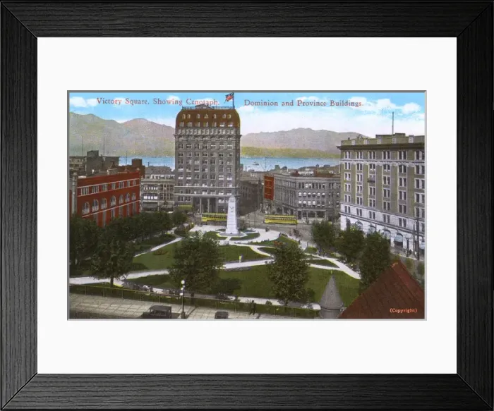 Framed Print : Vancouver, British Columbia, Canada - Victory Square Framed Print : Vancouver, British Columbia, Canada - Victory Square