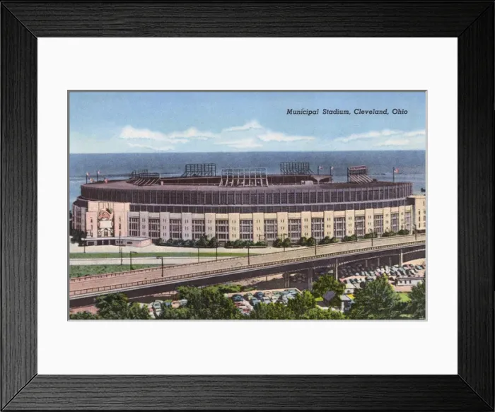Framed Print : Cleveland, Ohio, USA - Municipal Stadium Framed Print : Cleveland, Ohio, USA - Municipal Stadium