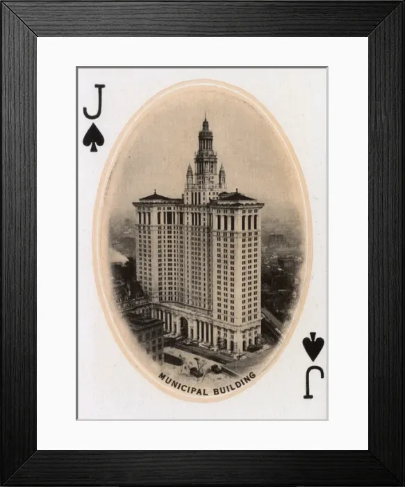 Framed Print : New York City - Playing card - Municipal Buildings Framed Print : New York City - Playing card - Municipal Buildings