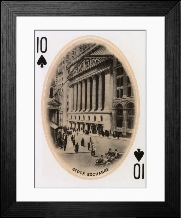 Framed Print : New York City - Playing card - Stock Exchange - 10 of Spades Framed Print : New York City - Playing card - Stock Exchange - 10 of Spades