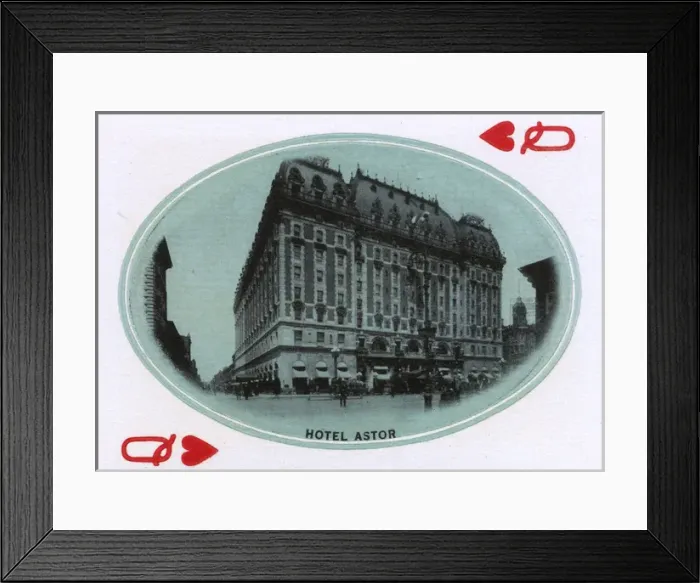 Framed Print : New York City - Playing card - Hotel Astor - Queen of Hearts Framed Print : New York City - Playing card - Hotel Astor - Queen of Hearts