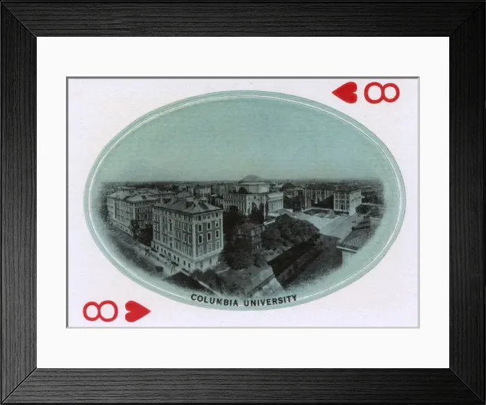 Framed Print : New York City - Playing card - Columbia University Framed Print : New York City - Playing card - Columbia University
