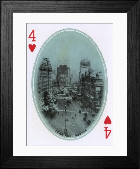 Framed Print : New York City - Playing card - Long Acre Square Framed Print : New York City - Playing card - Long Acre Square