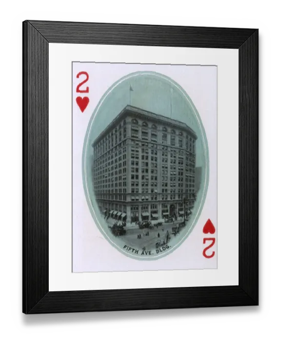 Framed Print : New York City - Playing card - 5th Avenue Building Framed Print : New York City - Playing card - 5th Avenue Building
