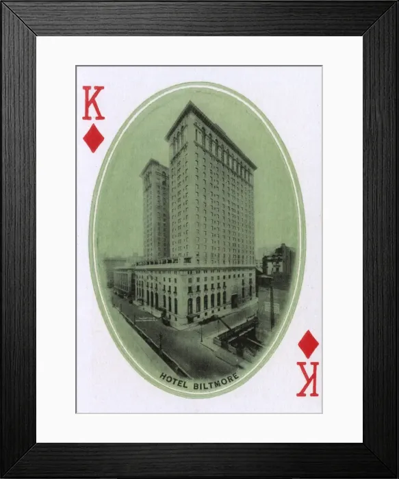 Framed Print : New York City - Playing card - Hotel Biltmore Framed Print : New York City - Playing card - Hotel Biltmore