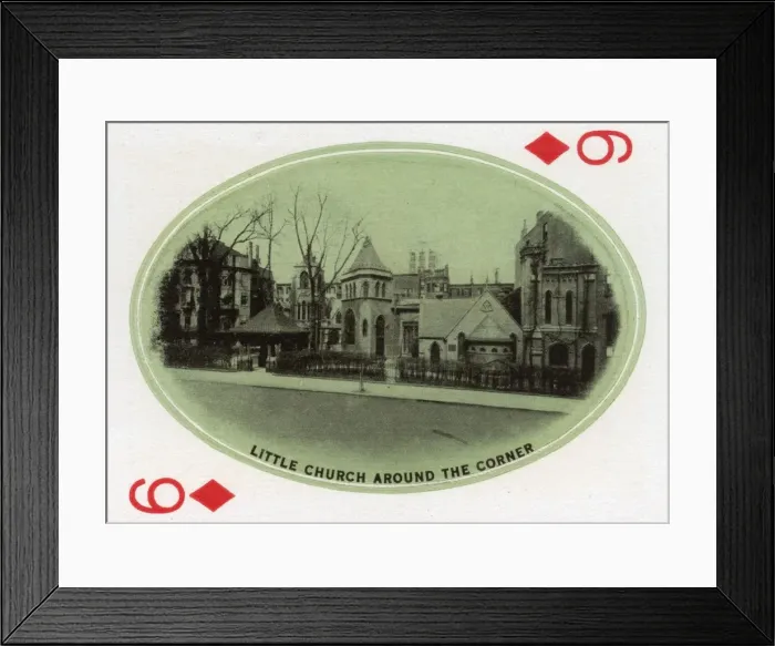 Framed Print : New York City, Playing card, Little Church Around the Corner Framed Print : New York City, Playing card, Little Church Around the Corner