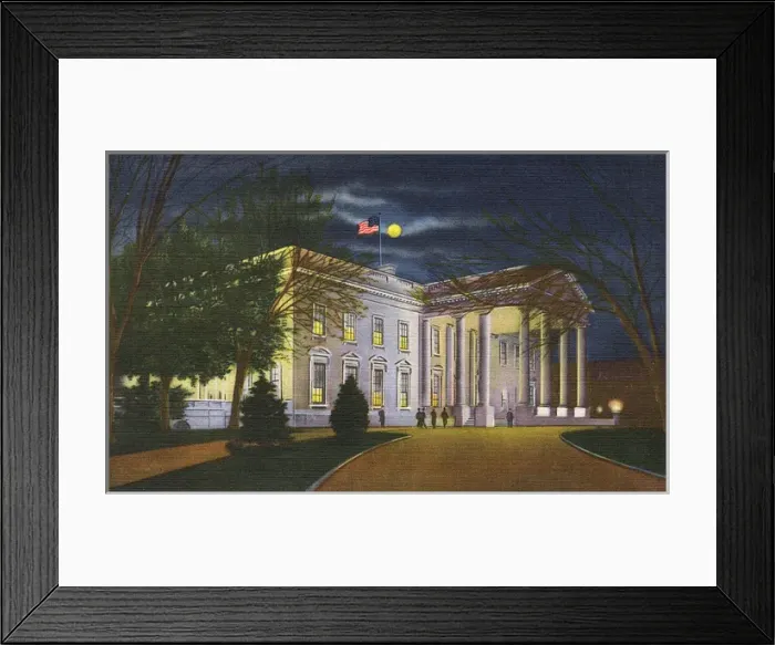 Framed Print : Washington DC, USA - The White House at Night Framed Print : Washington DC, USA - The White House at Night