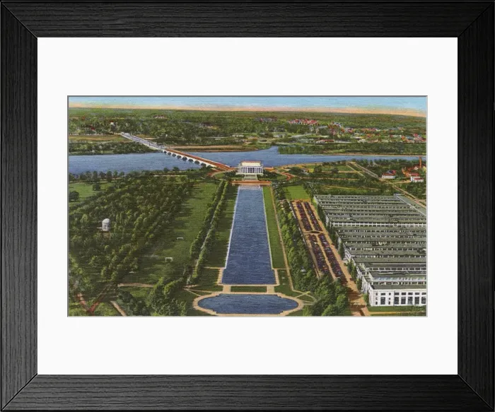 Framed Print : Washington DC, USA - Lincoln Memorial - Birdss eye view Framed Print : Washington DC, USA - Lincoln Memorial - Birdss eye view