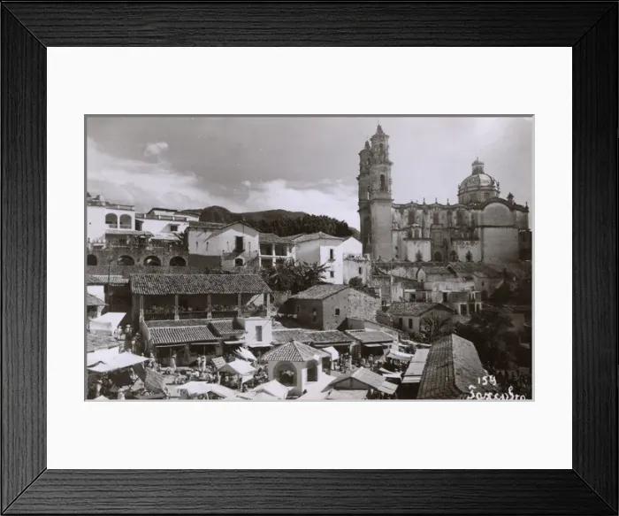 Framed Print : Taxco, Mexico - panoramic view over the town rooftops Framed Print : Taxco, Mexico - panoramic view over the town rooftops