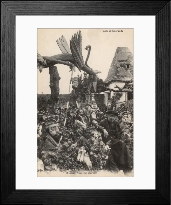 Framed Print : Carvings by Abbe Foure at Rotheneuf, France Framed Print : Carvings by Abbe Foure at Rotheneuf, France
