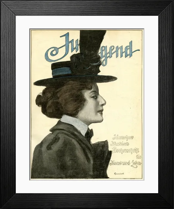 Framed Print : Female Type - Hat - 1897 Framed Print : Female Type - Hat - 1897