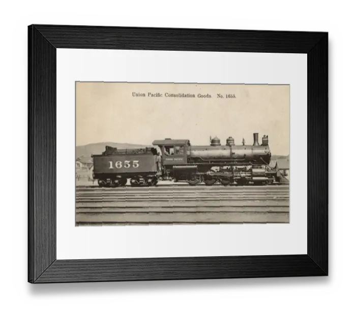 Framed Print : Union Pacific goods locomotive 1655, America Framed Print : Union Pacific goods locomotive 1655, America