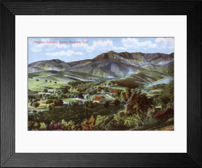 Framed Print : Mission Canyon, Santa Barbara, California, USA Framed Print : Mission Canyon, Santa Barbara, California, USA