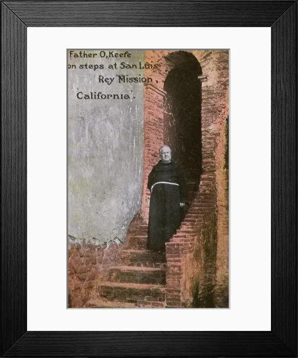 Framed Print : Father O Keefe, San Luis Rey Mission, California, USA Framed Print : Father O Keefe, San Luis Rey Mission, California, USA