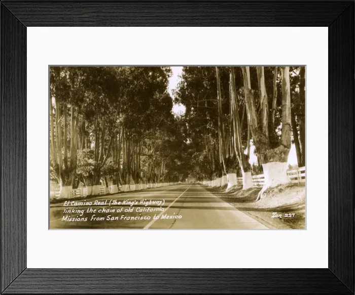 Framed Print : El Camino Real Mission Road, California, USA Framed Print : El Camino Real Mission Road, California, USA