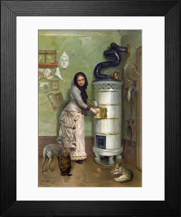 Framed Print : Old Maid Cooks for Pets Framed Print : Old Maid Cooks for Pets