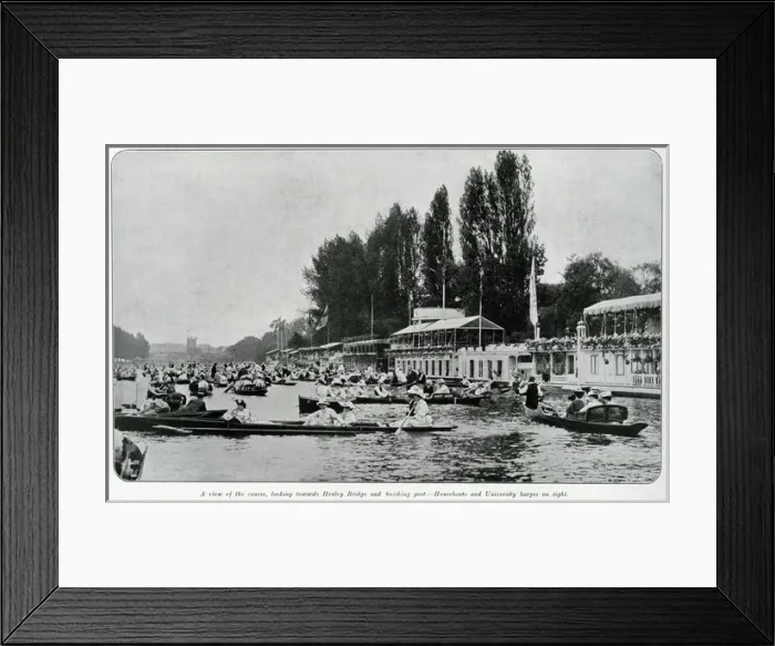Framed Print : Crowded river during the Henley Regatta 1904 Framed Print : Crowded river during the Henley Regatta 1904