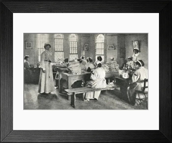 Framed Print : Aylesbury Inebriate Reformatory - Inmates Dress-making Framed Print : Aylesbury Inebriate Reformatory - Inmates Dress-making