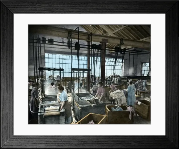 Framed Print : Barnardos Girls Village Home, Barkingside - Laundry