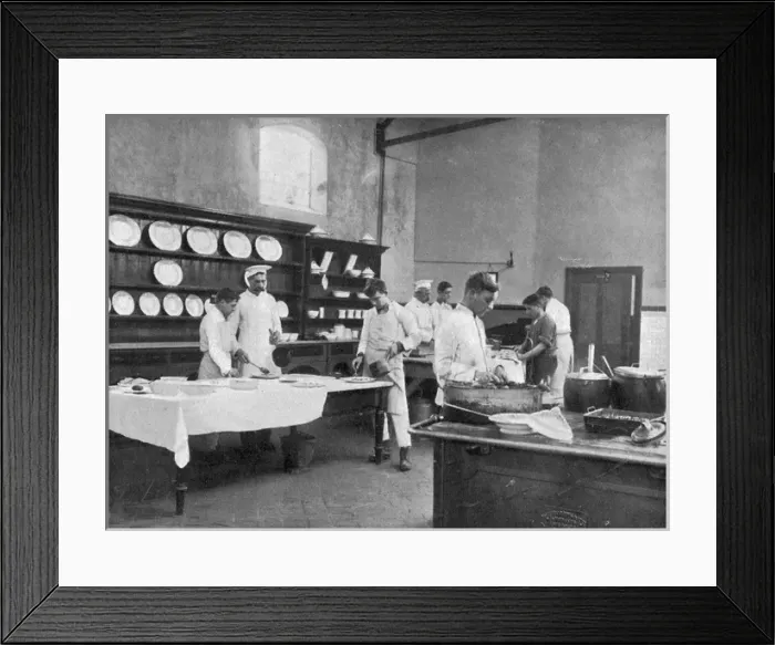 Framed Print : Borstal Inmates Learning to Cook and Bake Framed Print : Borstal Inmates Learning to Cook and Bake