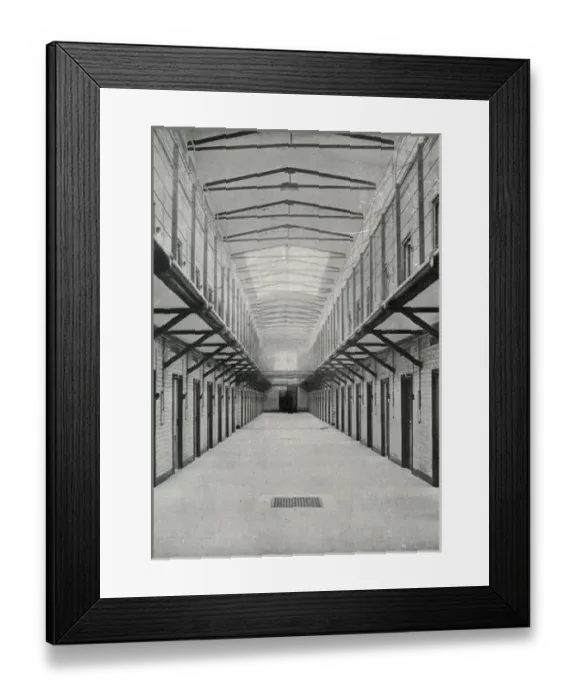 Framed Print : Borstal New Cell Corridor