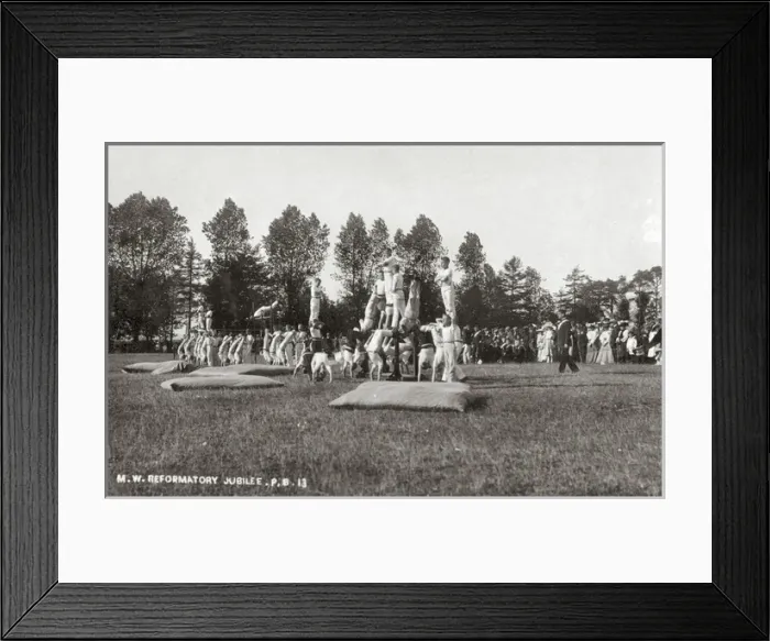 Framed Print : Market Weighton Reformatory, Yorkshire - Jubilee Gymnastics Framed Print : Market Weighton Reformatory, Yorkshire - Jubilee Gymnastics