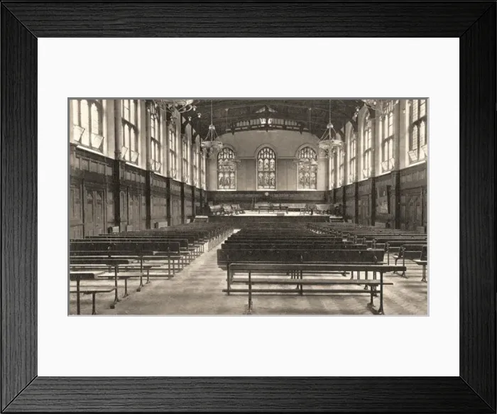 Framed Print : Royal Masonic Institute for Boys, Bushey - Assembly Hall