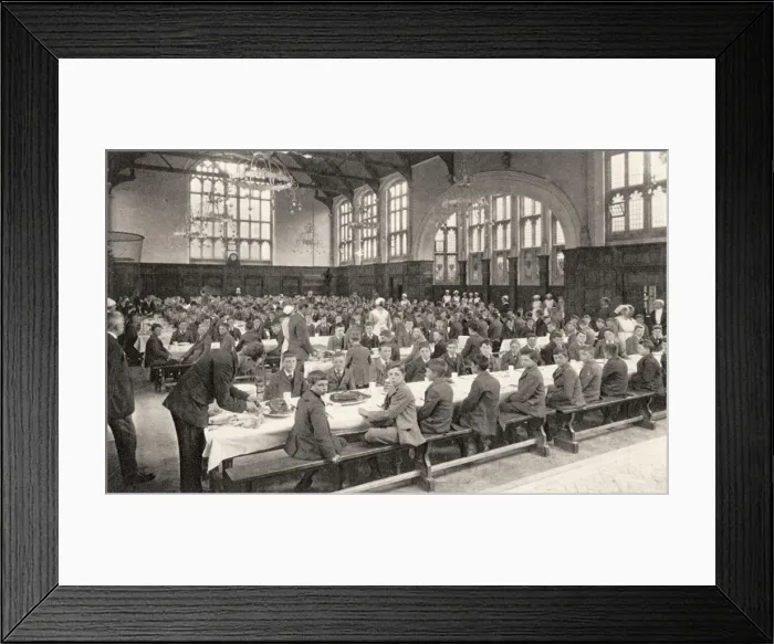 Framed Print : Royal Masonic Institute for Boys, Bushey - Dining Hall Framed Print : Royal Masonic Institute for Boys, Bushey - Dining Hall