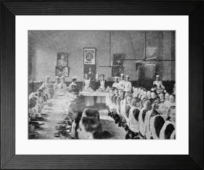 Framed Print : Shaftesbury Home, Ealing - Dinner Time Framed Print : Shaftesbury Home, Ealing - Dinner Time