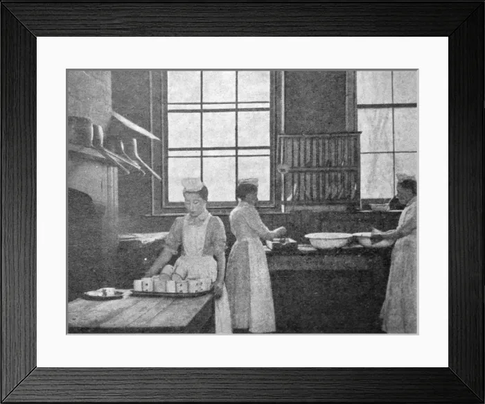 Framed Print : Shaftesbury Home, Ealing - Scullery Maids Framed Print : Shaftesbury Home, Ealing - Scullery Maids