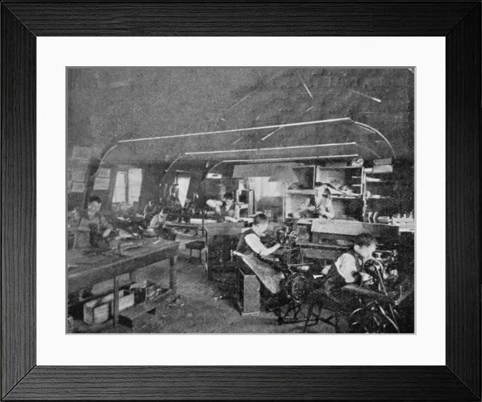 Framed Print : Shaftesbury Home, Fordham House - Bootmakers Shop Framed Print : Shaftesbury Home, Fordham House - Bootmakers Shop