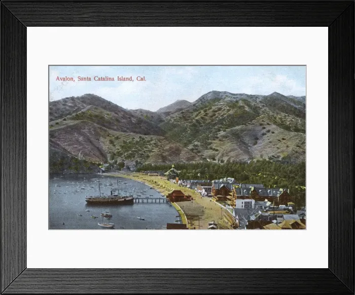 Framed Print : Beach view, Avalon, Santa Catalina Island, California, USA Framed Print : Beach view, Avalon, Santa Catalina Island, California, USA
