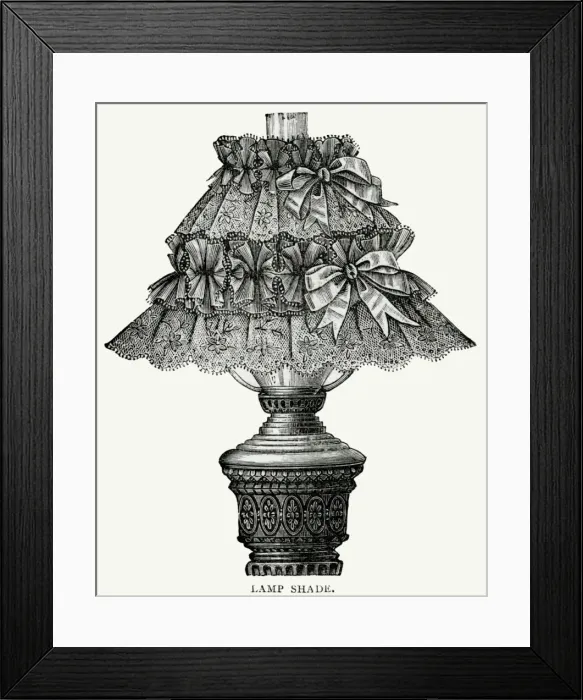 Framed Print : Lamp shade 1887 Framed Print : Lamp shade 1887