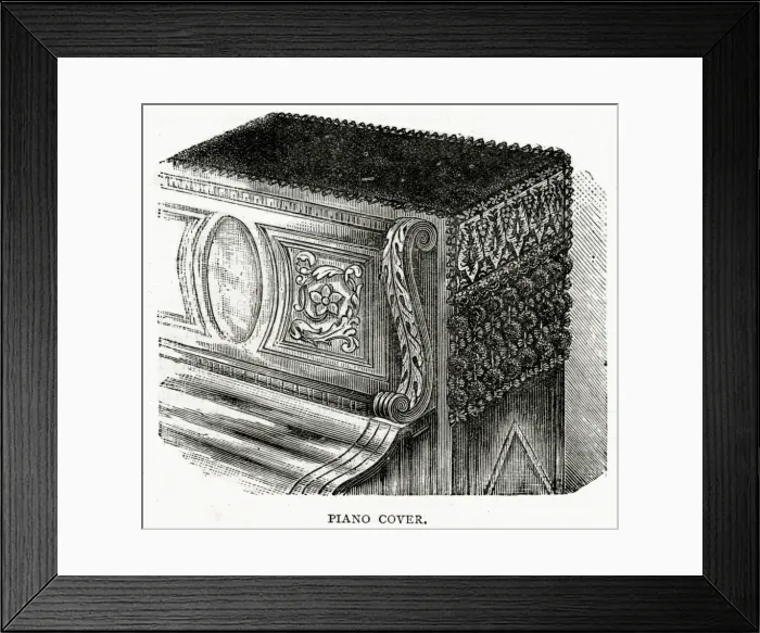 Framed Print : Piano cover 1887 Framed Print : Piano cover 1887